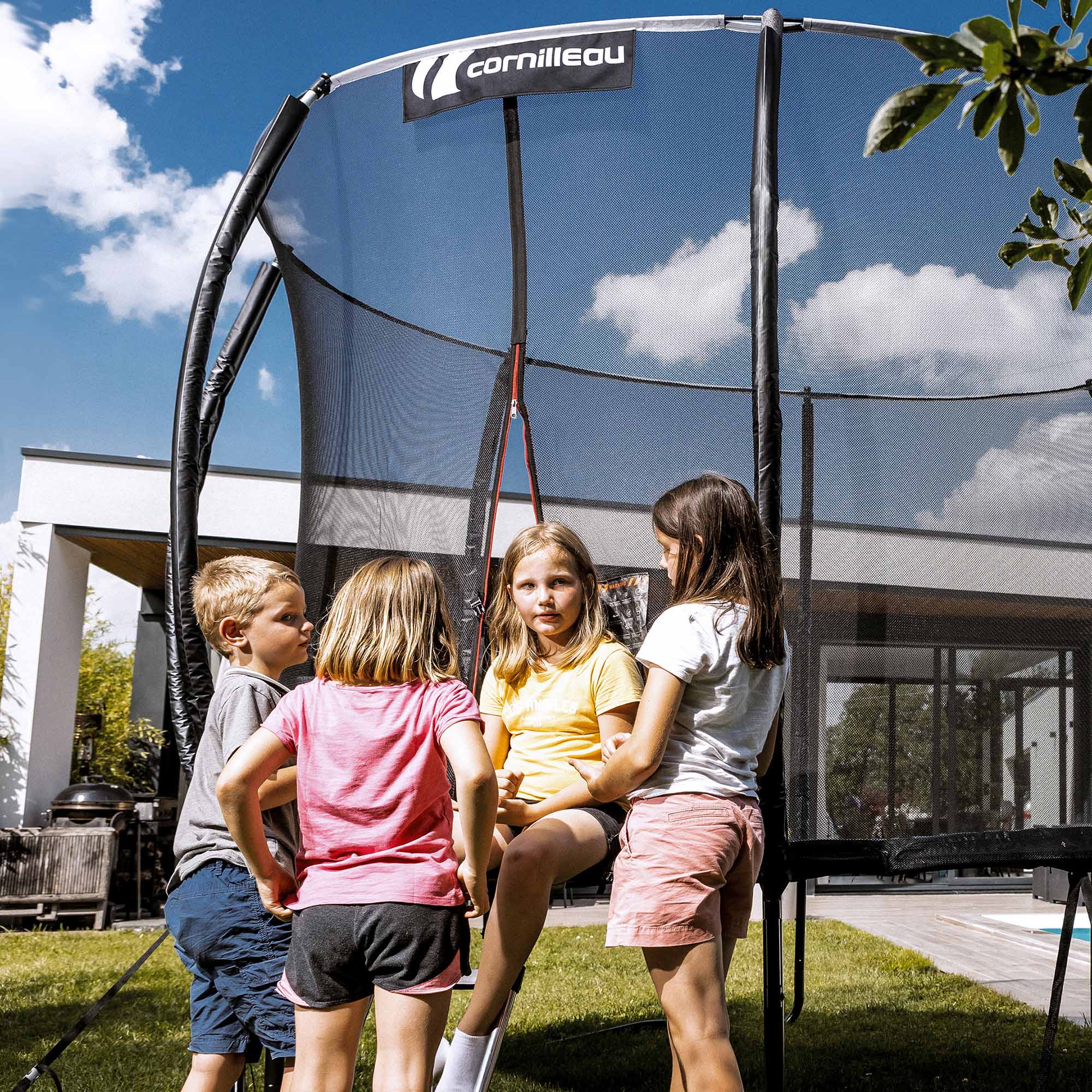 Trambulina Cornilleau Springare, fara arcuri 10FT, 305 cm, scara inclusa