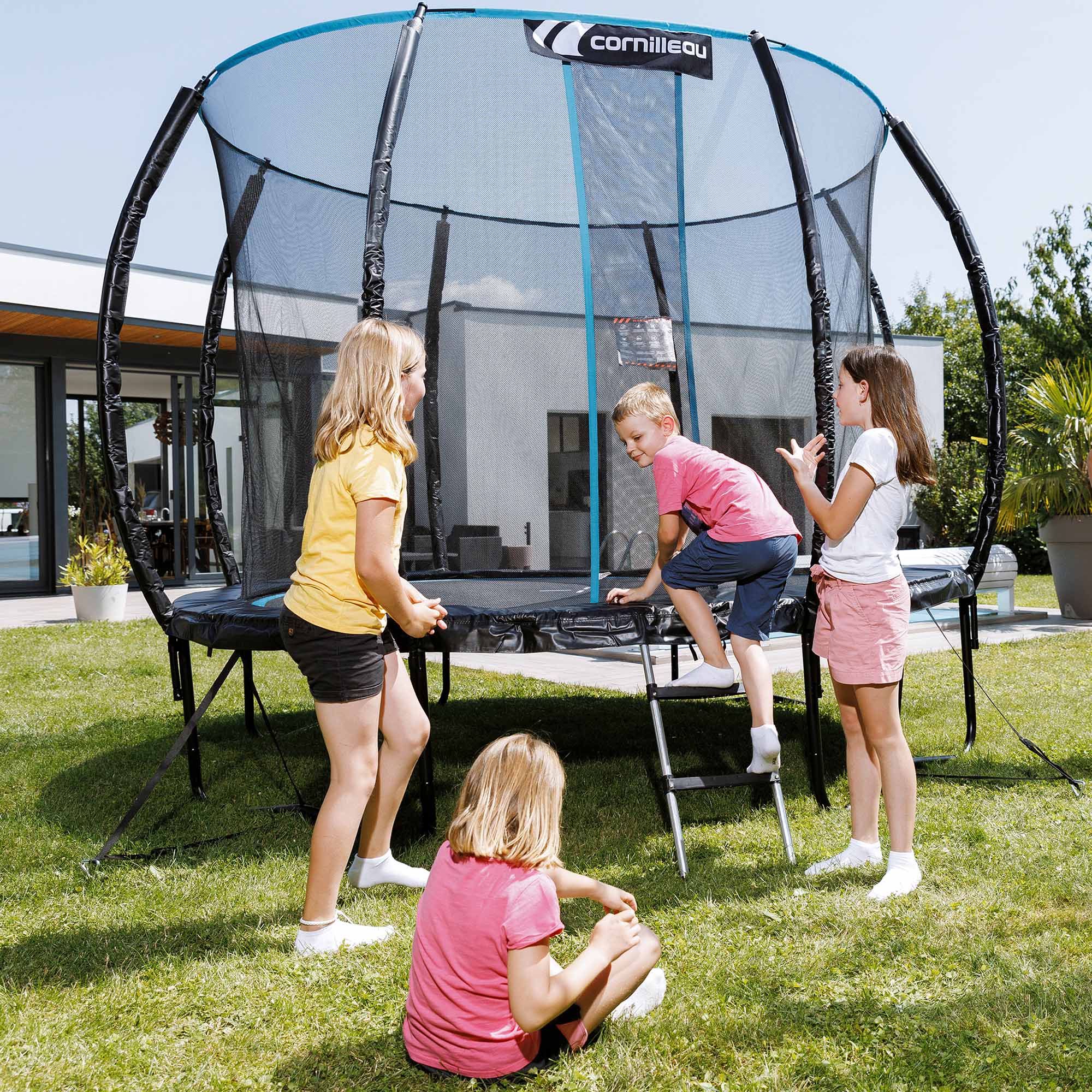 Trambulina Cornilleau Springare, fara arcuri 10FT, 305 cm, scara inclusa